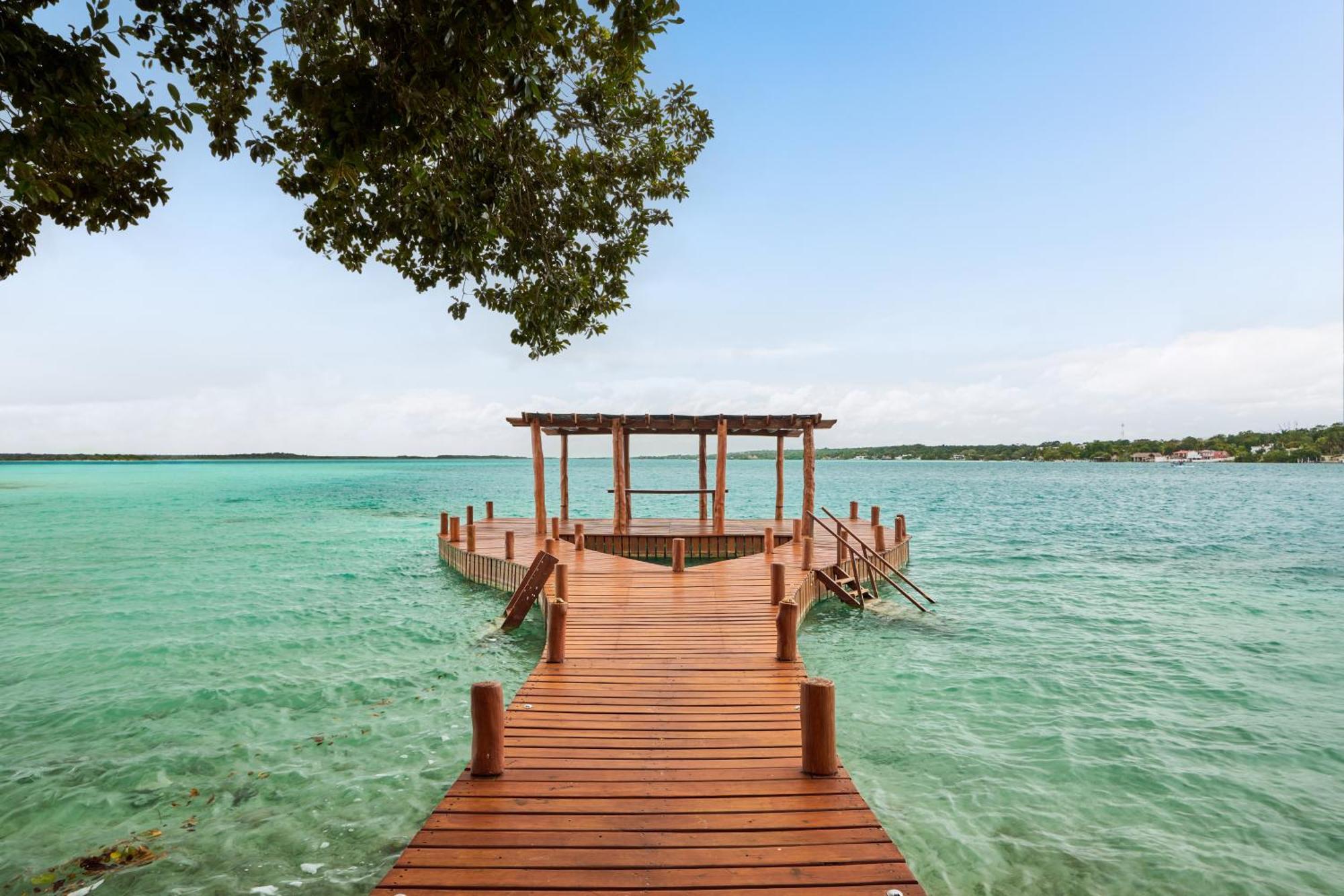 Cristalino Lagoon Front Hotel, Restaurant & Spa Bacalar Buitenkant foto