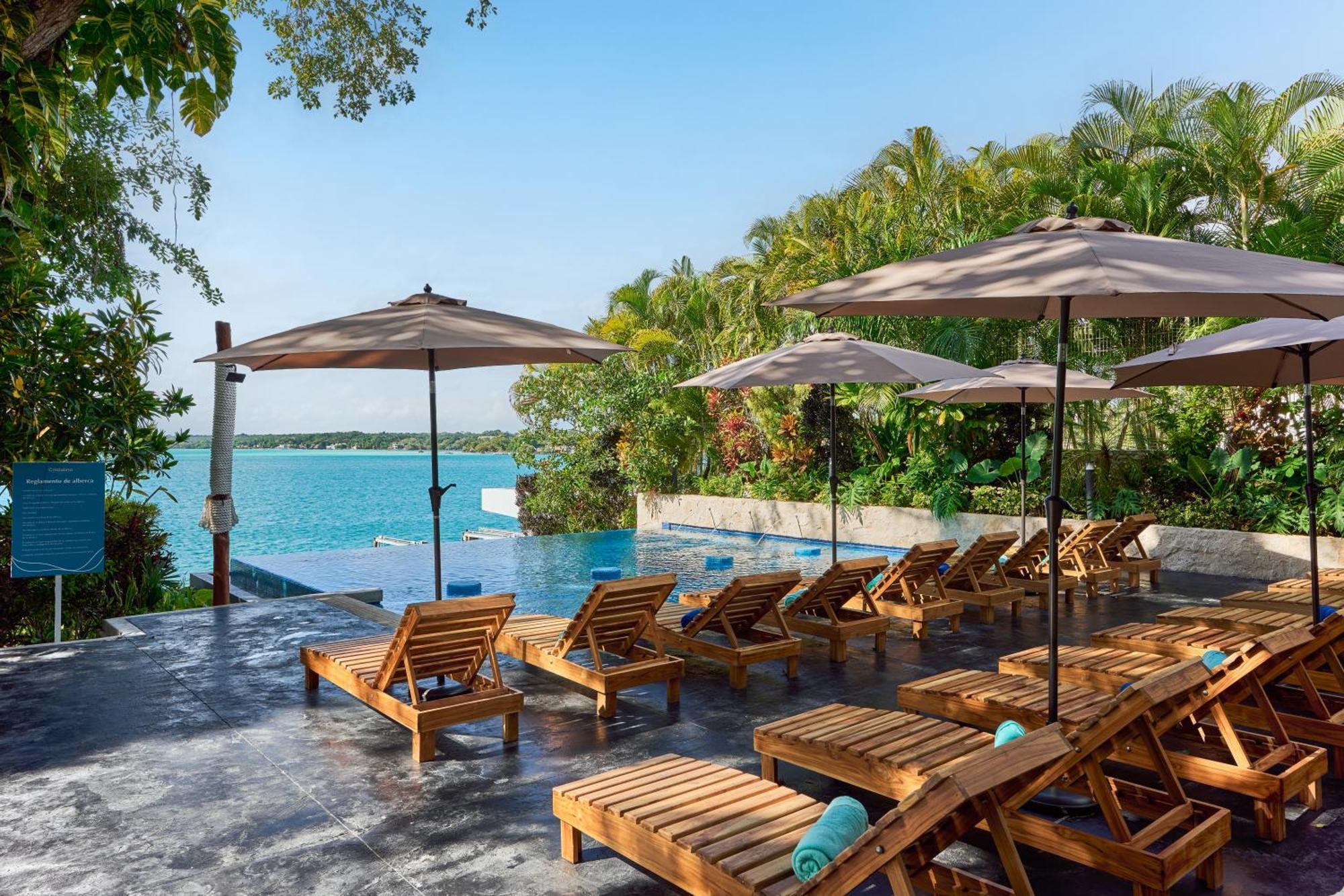 Cristalino Lagoon Front Hotel, Restaurant & Spa Bacalar Buitenkant foto