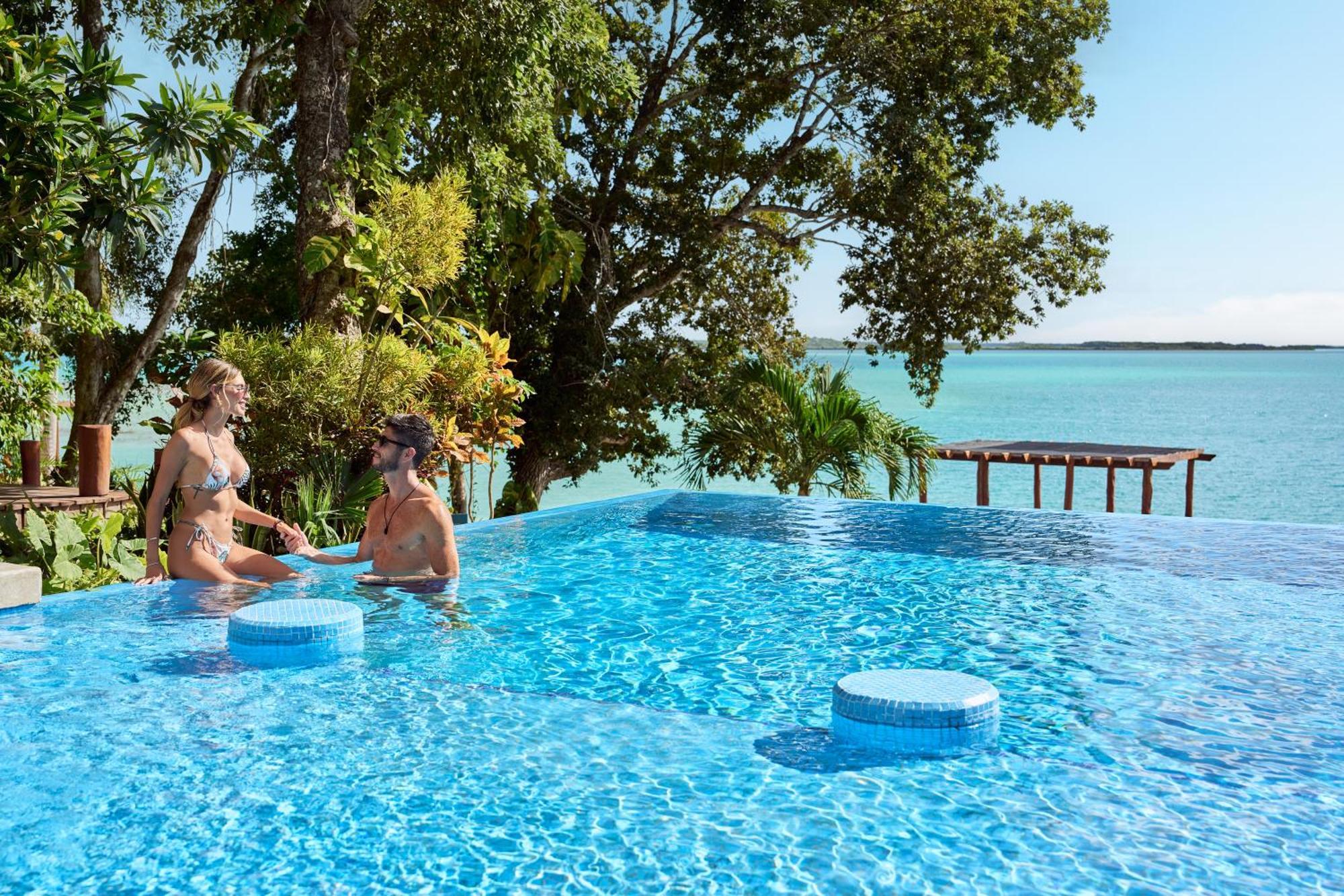 Cristalino Lagoon Front Hotel, Restaurant & Spa Bacalar Buitenkant foto